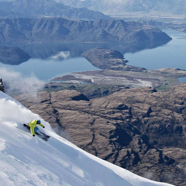 Photo of a Skier on Treble
              Cone